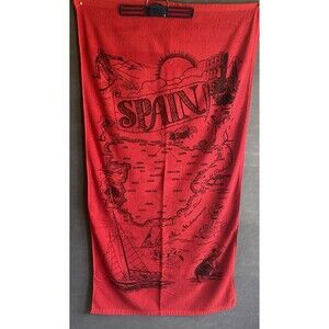 RARE Vintage Spain Souvenir Bath/Beach Towel 30”x 57” Choose your Color USA